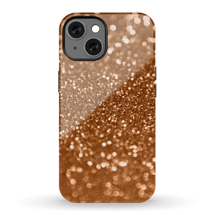 iPhone 13 StrongFit Copper Glamour Glitter 2 by Andrea Haase