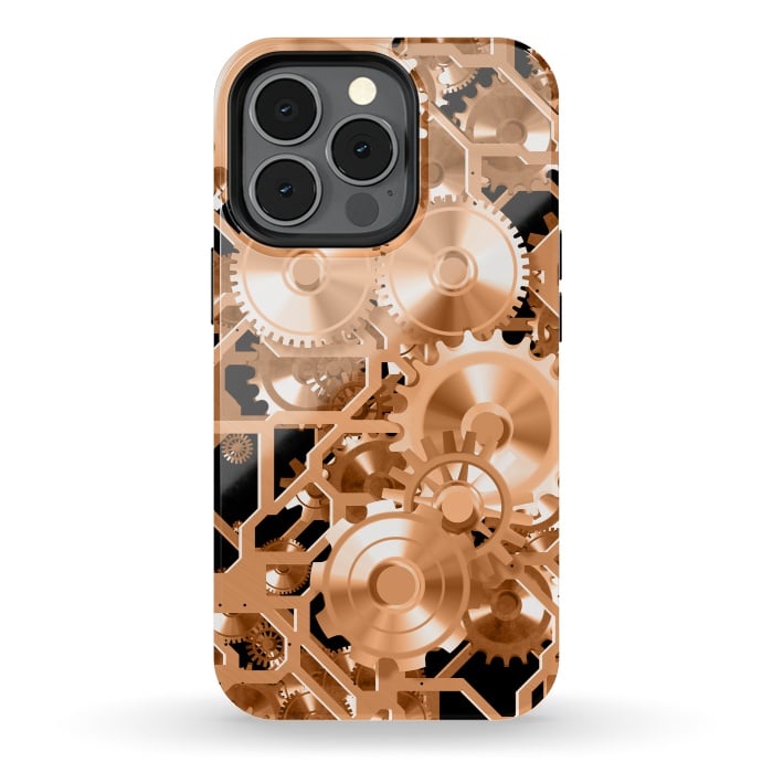 iPhone 13 pro StrongFit Copper Steampunk by Andrea Haase