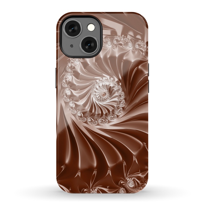 iPhone 13 StrongFit Elegant Copper Fractal 2 by Andrea Haase