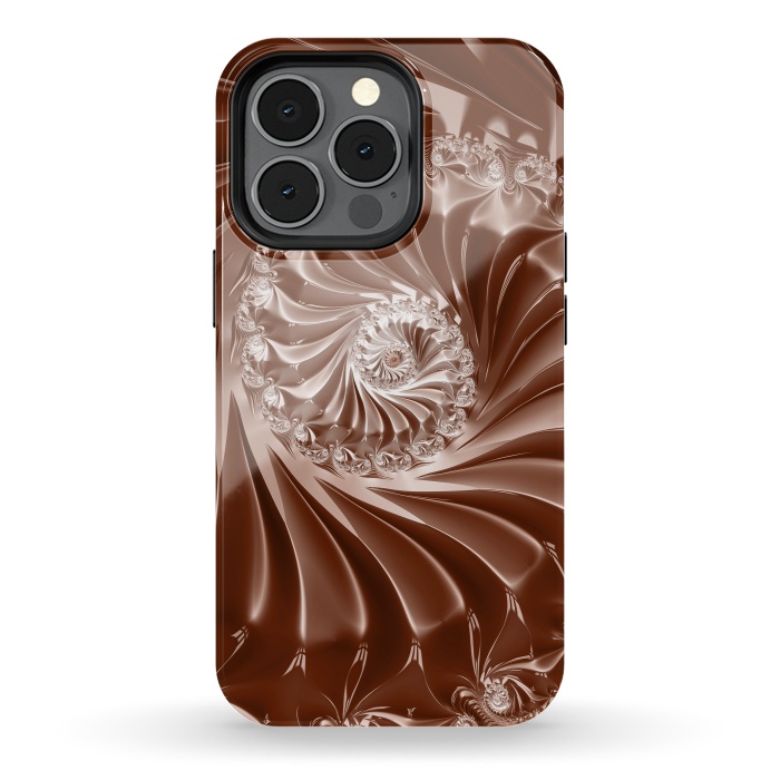 iPhone 13 pro StrongFit Elegant Copper Fractal 2 by Andrea Haase