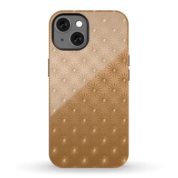 iPhone 13 StrongFit Copper Star Pattern by Andrea Haase