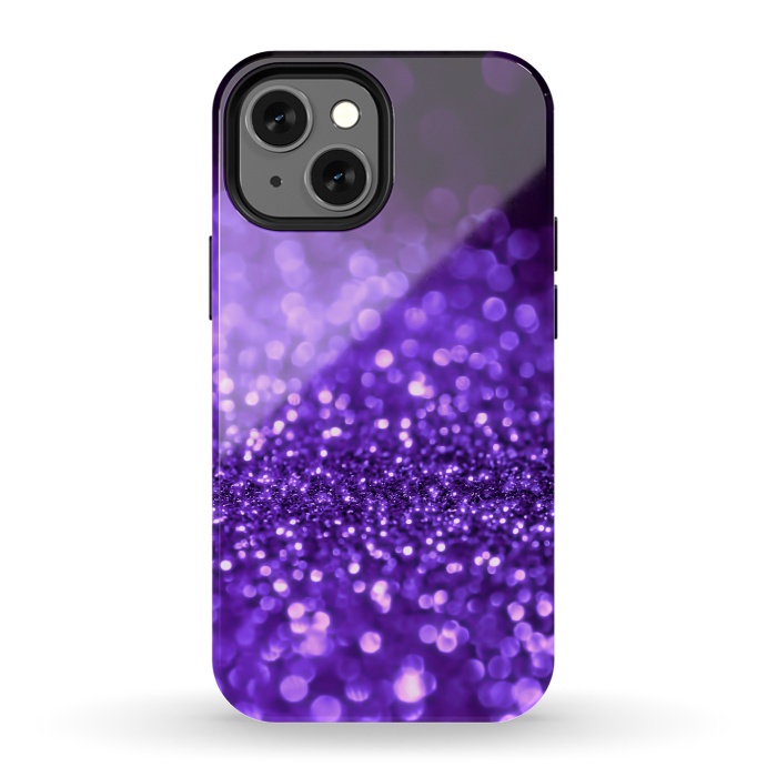 iPhone 13 mini StrongFit Ultra Violet Faux Glitter by  Utart