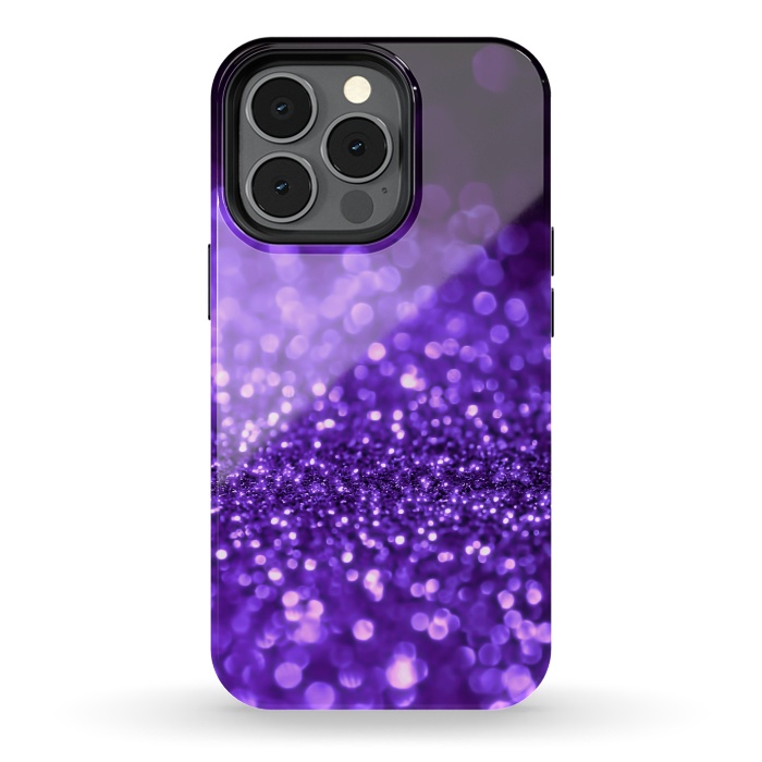 iPhone 13 pro StrongFit Ultra Violet Faux Glitter by  Utart