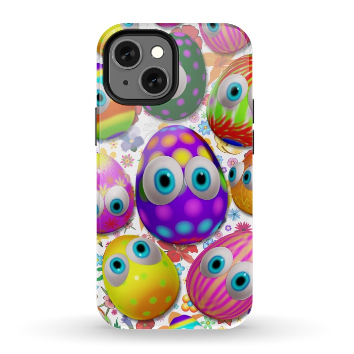 iPhone 13 mini StrongFit Cute Easter Eggs Cartoon 3d Pattern by BluedarkArt