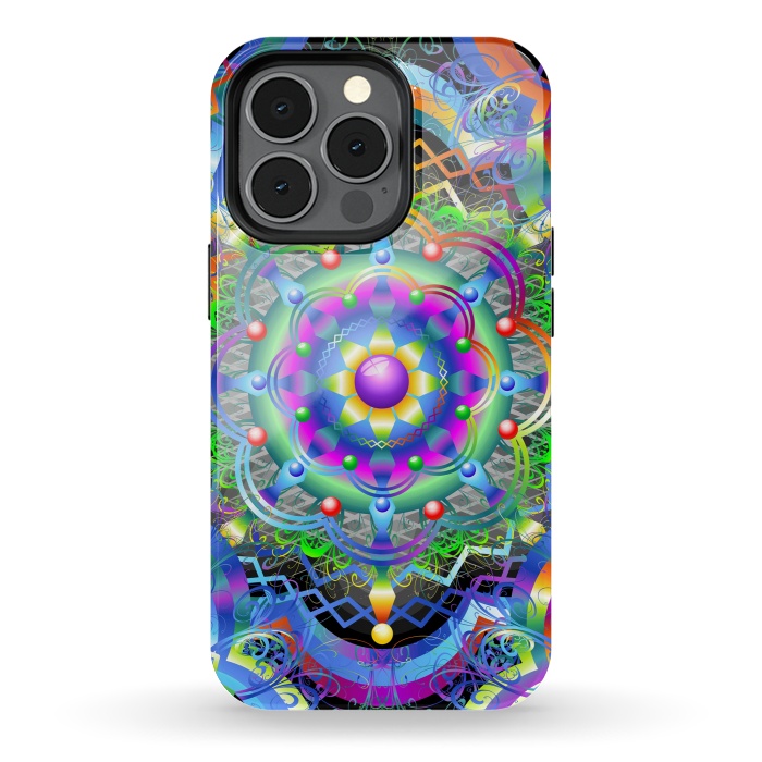 iPhone 13 pro StrongFit Mandala Universe Psychedelic  by BluedarkArt
