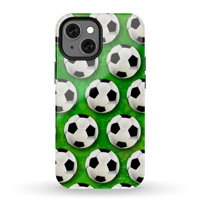 iPhone 13 mini StrongFit Soccer Ball Football Pattern by BluedarkArt