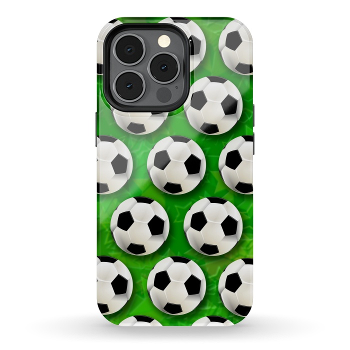iPhone 13 pro StrongFit Soccer Ball Football Pattern by BluedarkArt