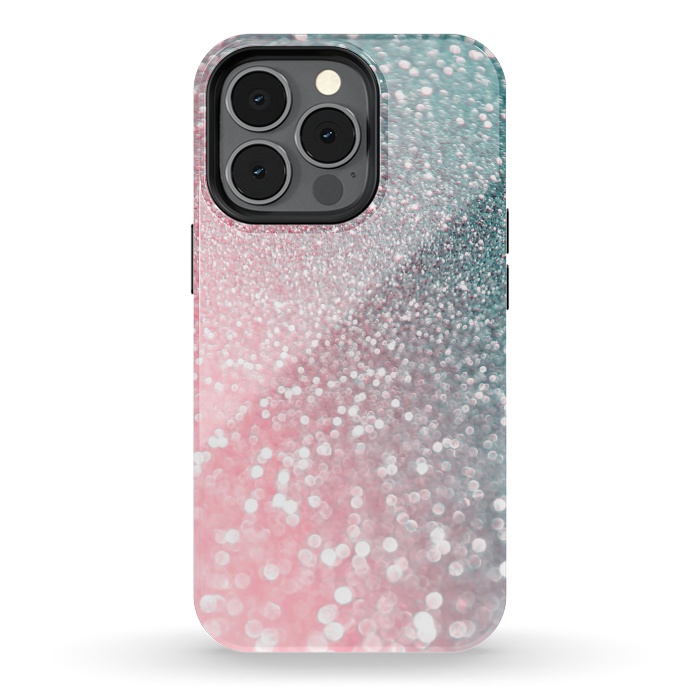 iPhone 13 pro StrongFit Ice Pink Faux Glitter by  Utart