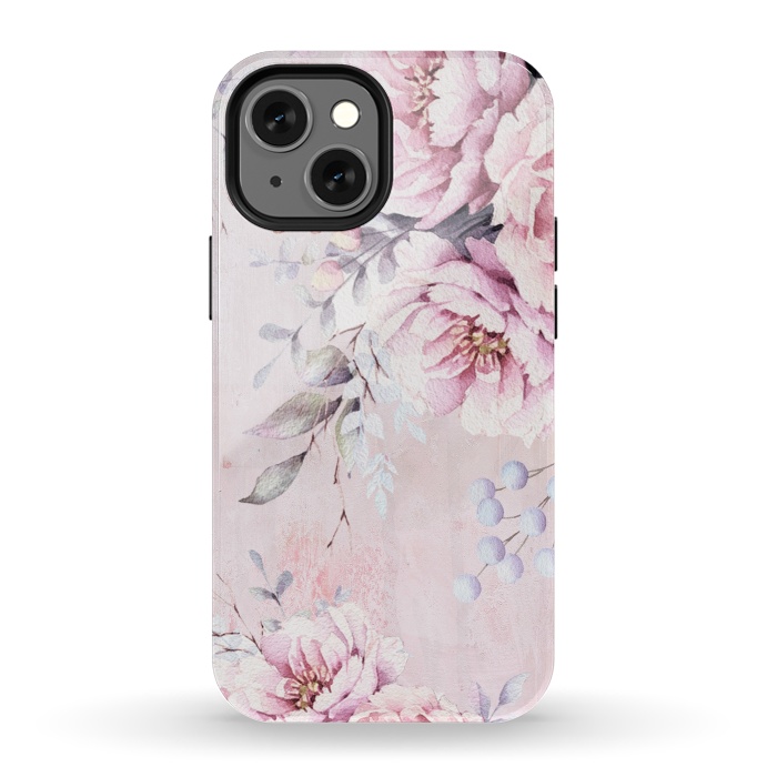 iPhone 13 mini StrongFit Pink Watercolor Roses by  Utart