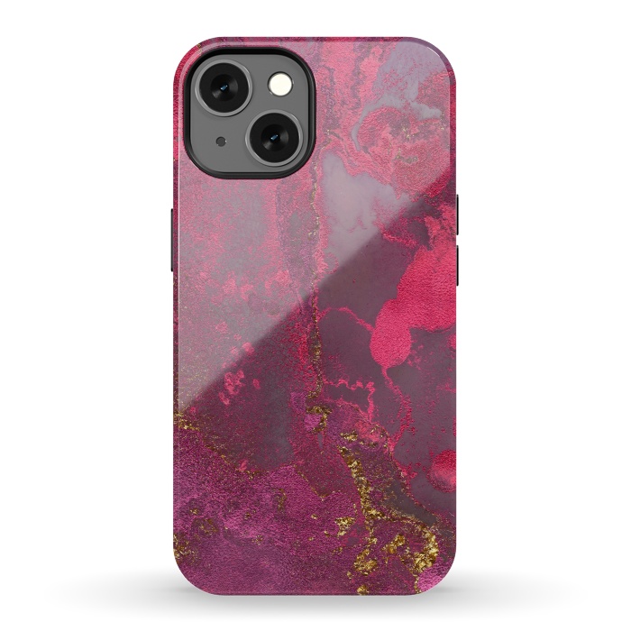iPhone 13 StrongFit Pink Gold Marble by  Utart