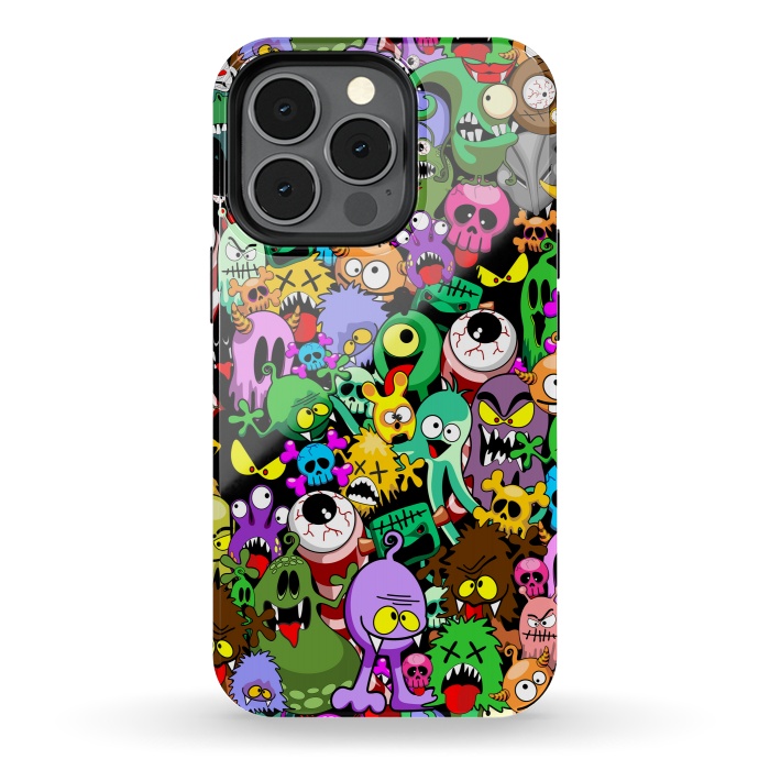 iPhone 13 pro StrongFit Monsters Doodles Characters Saga by BluedarkArt