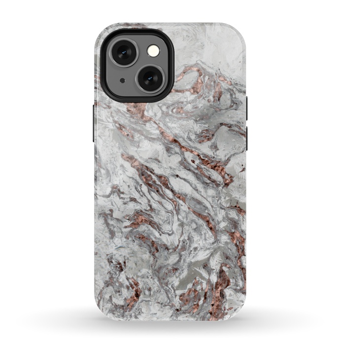 iPhone 13 mini StrongFit Marble And Copper Glamour 2 by Andrea Haase