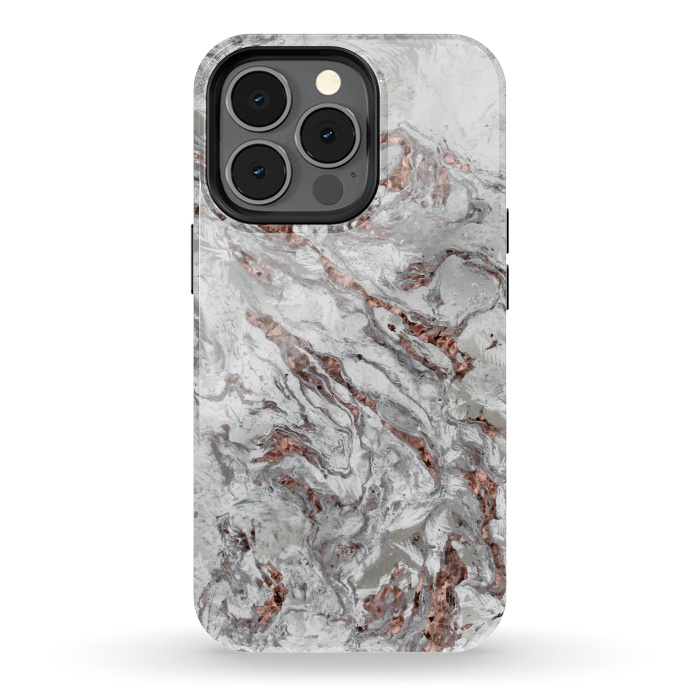 iPhone 13 pro StrongFit Marble And Copper Glamour 2 by Andrea Haase