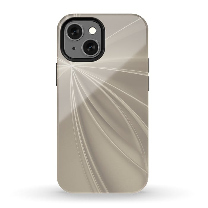 iPhone 13 mini StrongFit Shining Rays In Soft Gold by Andrea Haase