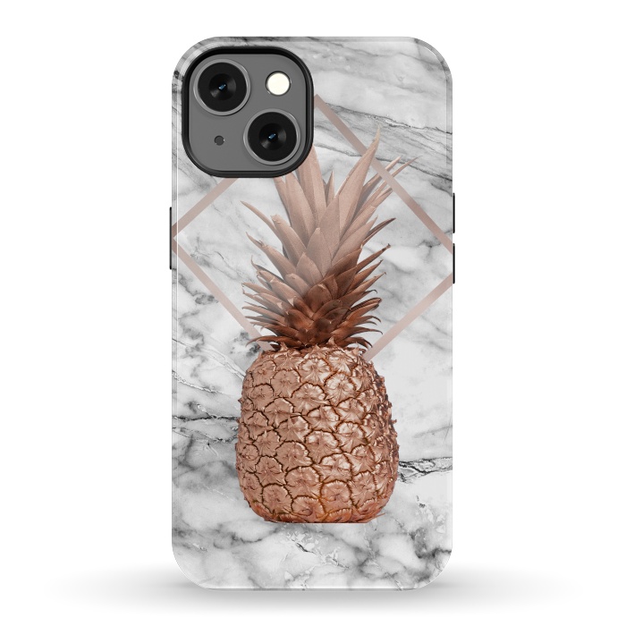 iPhone 13 StrongFit Copper Pineapple Abstract Shape and Marble  by  Utart