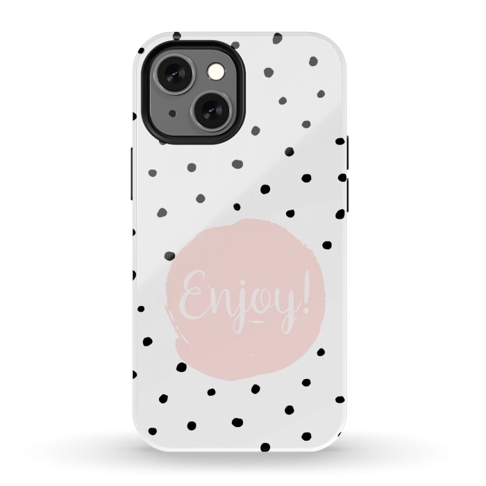 iPhone 13 mini StrongFit Enjoy on polka dots by  Utart