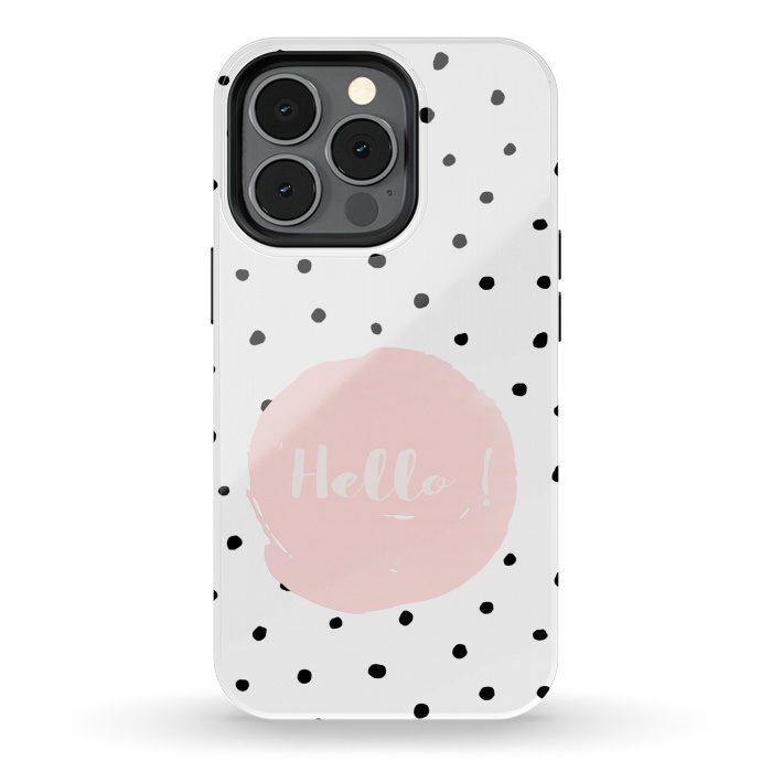 iPhone 13 pro StrongFit Hello on polka dots  by  Utart