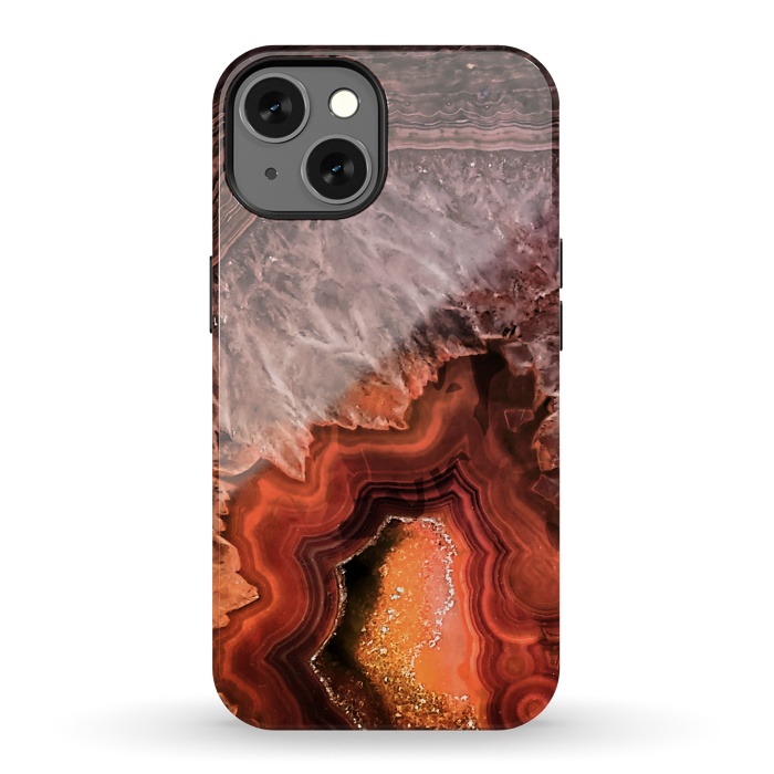 iPhone 13 StrongFit Copper Brown Agate by  Utart