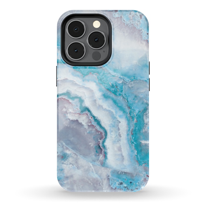 iPhone 13 pro StrongFit Teal Veined Agate by  Utart