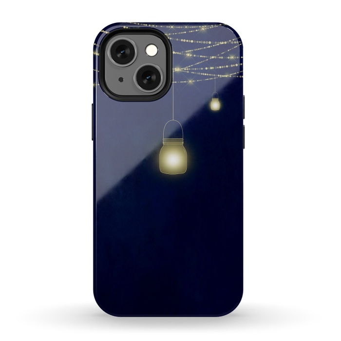iPhone 13 mini StrongFit Sparkling Light Jars at night by  Utart