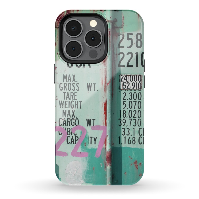 iPhone 13 pro StrongFit Turquoise Grafitti Container by Andrea Haase