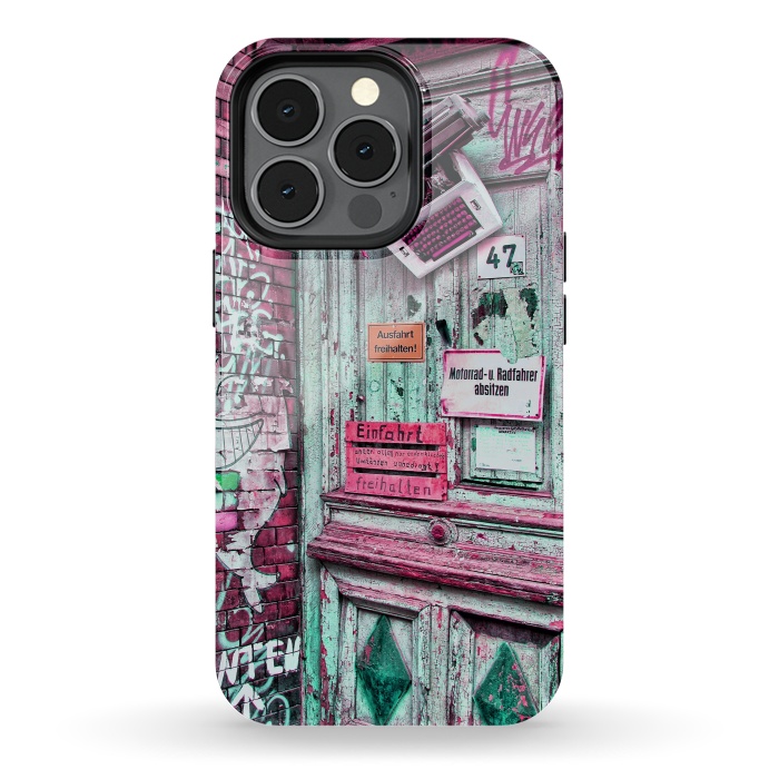 iPhone 13 pro StrongFit Urban Grunge Door by Andrea Haase