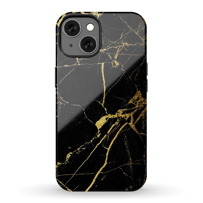 iPhone 13 StrongFit  Black-Gold Marble Impress by ''CVogiatzi.
