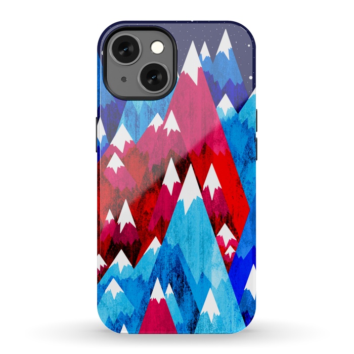 iPhone 13 StrongFit Blue Peak Mountains by Steve Wade (Swade)
