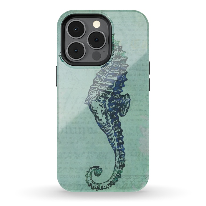 iPhone 13 pro StrongFit Vintage Seahorse 2 by Andrea Haase