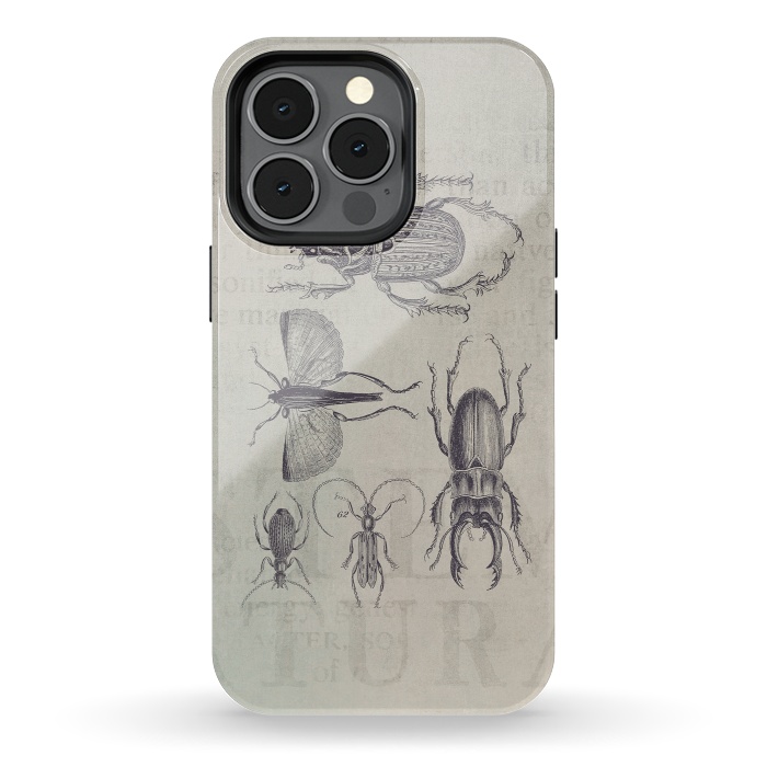 iPhone 13 pro StrongFit Vintage Beetles And Bugs by Andrea Haase