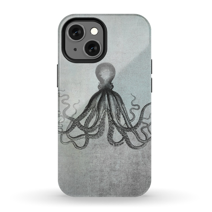 iPhone 13 mini StrongFit Octopus Vintage Art by Andrea Haase