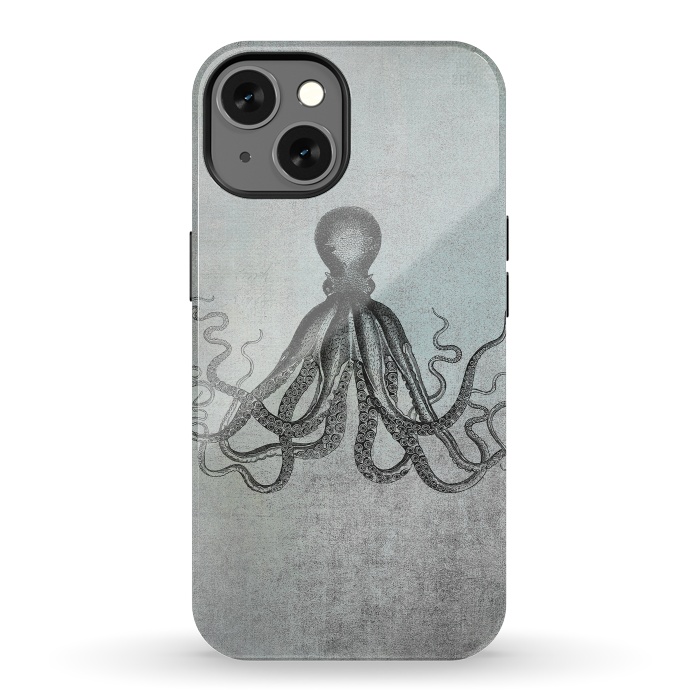 iPhone 13 StrongFit Octopus Vintage Art by Andrea Haase