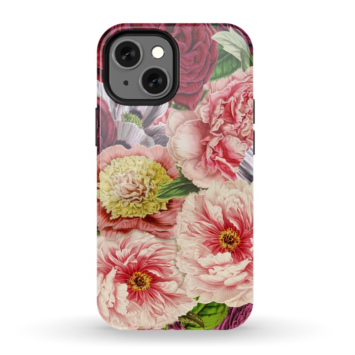iPhone 13 mini StrongFit Peonies and other Spring Flower pattern by  Utart