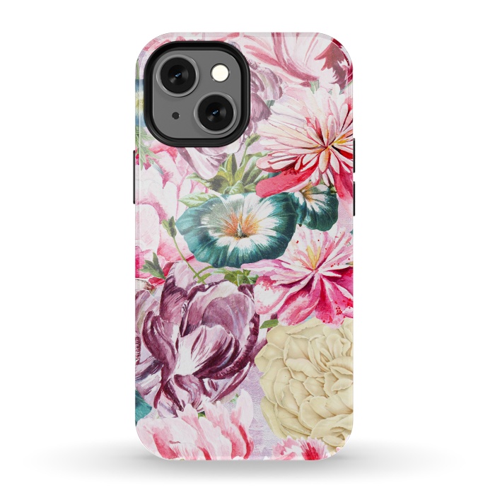 iPhone 13 mini StrongFit Beautiful Pastel Vintage Spring Flowers by  Utart