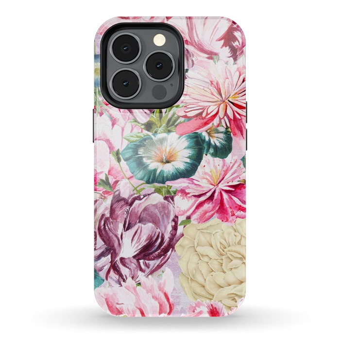 iPhone 13 pro StrongFit Beautiful Pastel Vintage Spring Flowers by  Utart