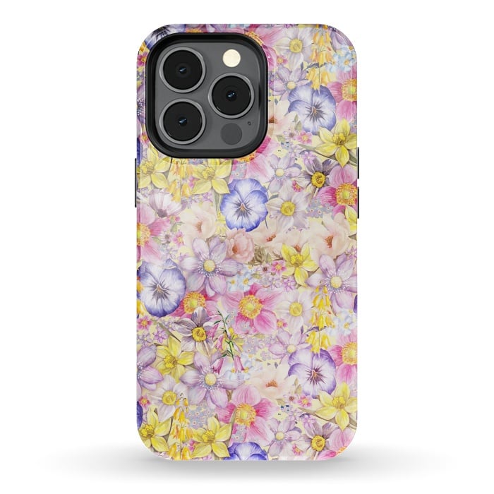 iPhone 13 pro StrongFit Lovely Spring Pansy Pattern by  Utart