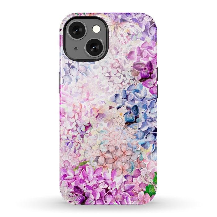 iPhone 13 StrongFit Purple Lilacs and Hydrangea by  Utart