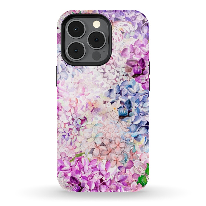 iPhone 13 pro StrongFit Purple Lilacs and Hydrangea by  Utart