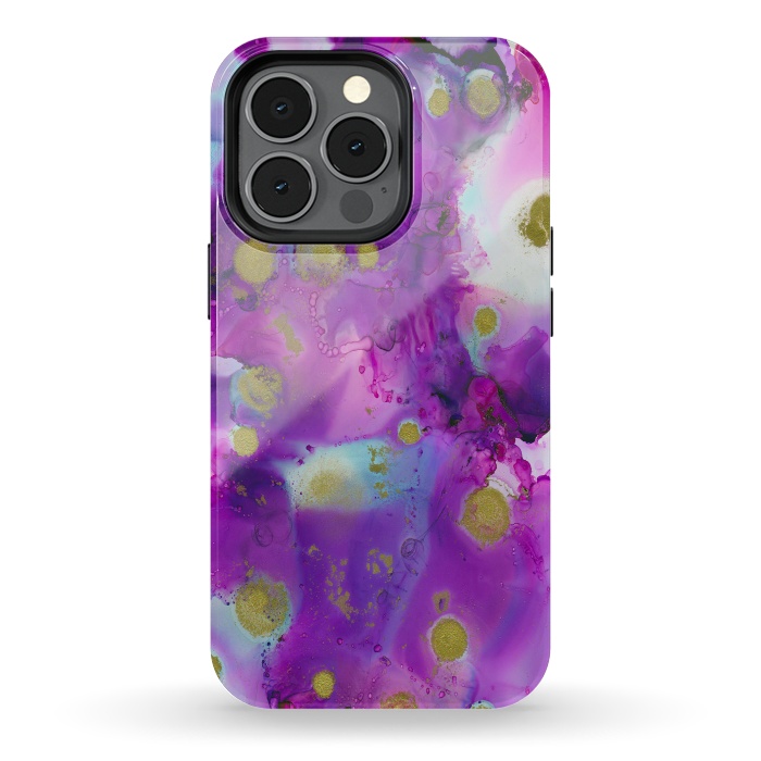 iPhone 13 pro StrongFit Alcohol ink 9 by haroulita