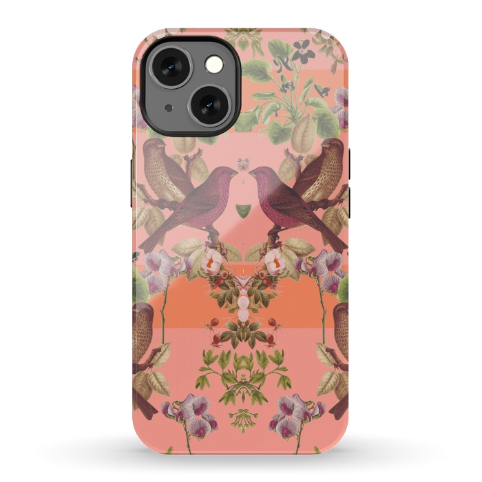 iPhone 13 StrongFit Vintage Botanic (Pink) by Zala Farah