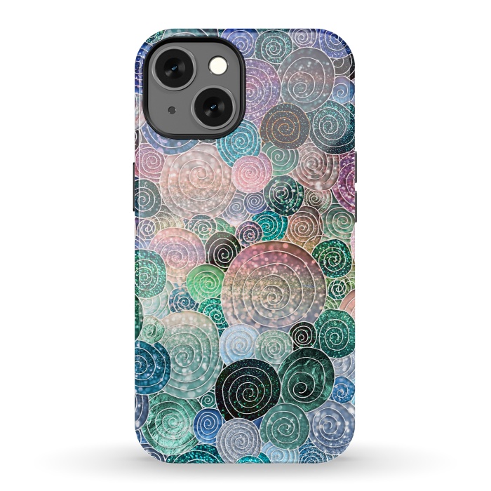 iPhone 13 StrongFit Multicolor Trendy Dots and Circles  by  Utart