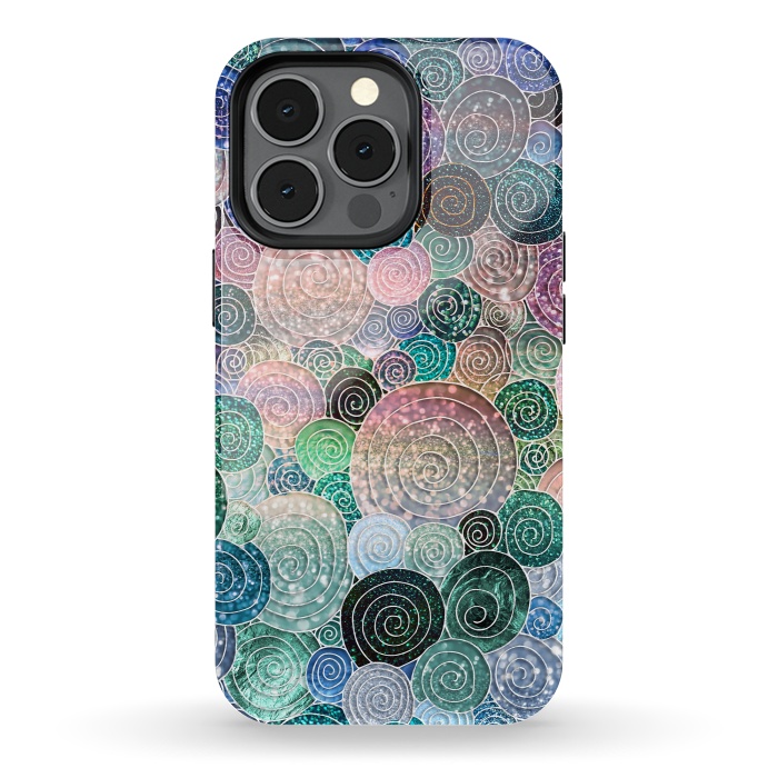 iPhone 13 pro StrongFit Multicolor Trendy Dots and Circles  by  Utart