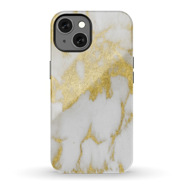 iPhone 13 StrongFit Gold marble by haroulita