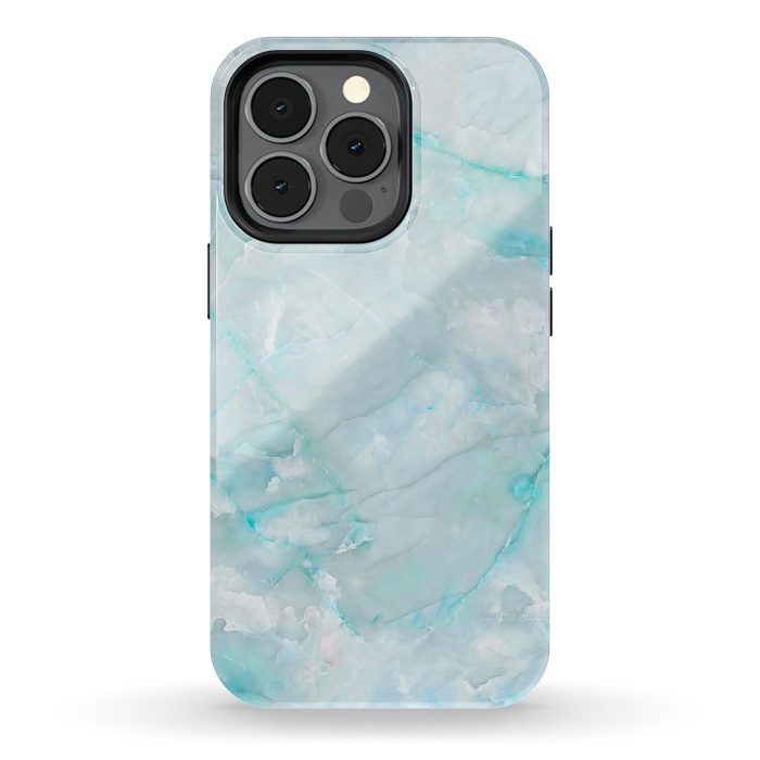 iPhone 13 pro StrongFit Light Blue Veined Agate by  Utart