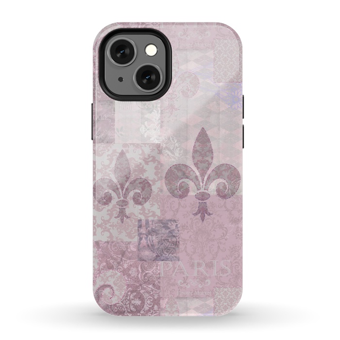 iPhone 13 mini StrongFit Romantic Vintage Pattern Soft Pink by Andrea Haase