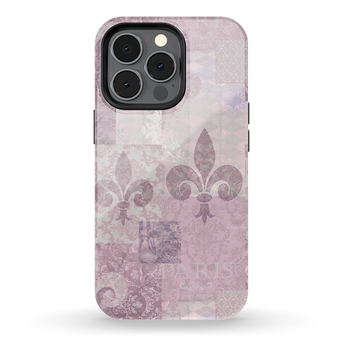 iPhone 13 pro StrongFit Romantic Vintage Pattern Soft Pink by Andrea Haase