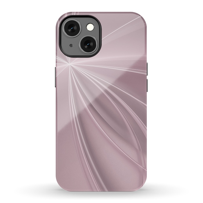 iPhone 13 StrongFit Fractal Light Rays Soft Pink by Andrea Haase