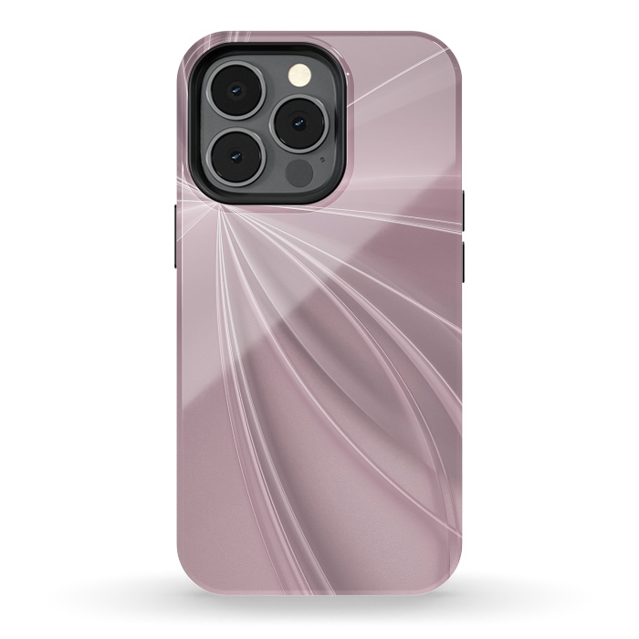 iPhone 13 pro StrongFit Fractal Light Rays Soft Pink by Andrea Haase