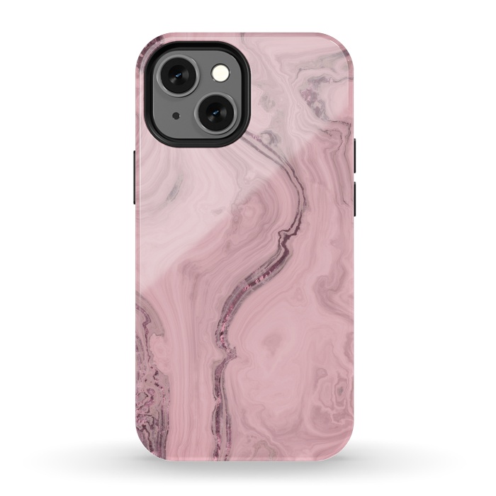 iPhone 13 mini StrongFit Glamorous Marble Pink 2 by Andrea Haase