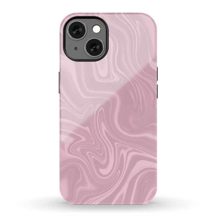 iPhone 13 StrongFit Marbled Pink Paint 2 by Andrea Haase